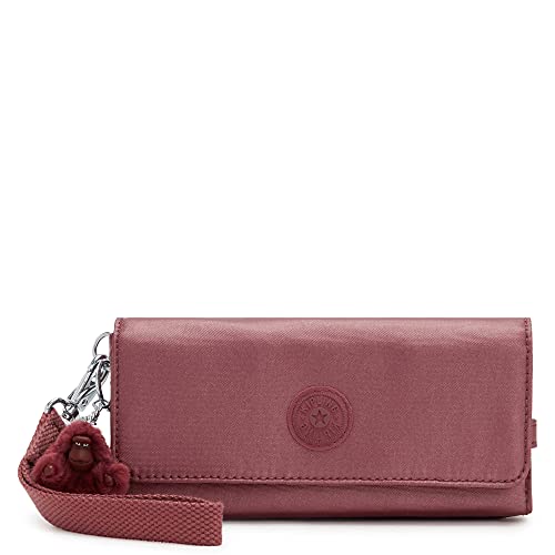 Kipling Rubi Wallet Große Münzbörse, Dunkelbraun-Metallic, Einheitsgröße, Große Geldbörse von Kipling