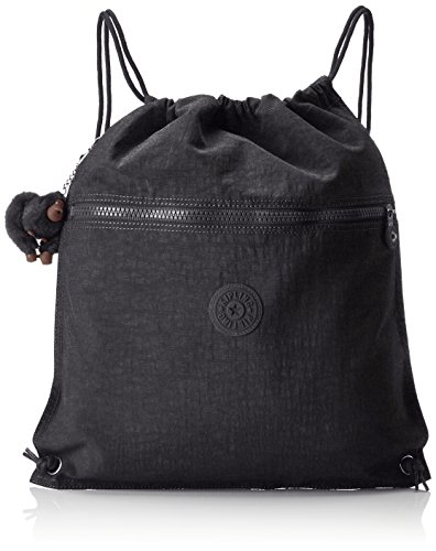 Kipling SUPERTABOO, Beutel mit Kordelzug, Multifunktional, Wasserabweisend, 45 cm, 15 L, 0.24 kg, True Black von Kipling