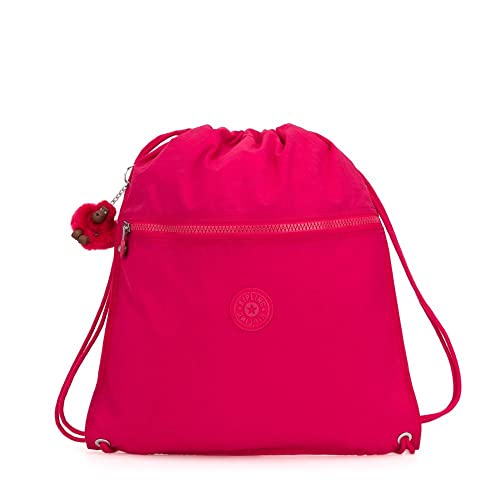 Kipling SUPERTABOO, Beutel mit Kordelzug, Multifunktional, Wasserabweisend, 45 cm, 15 L, 0.24 kg, True Pink von Kipling