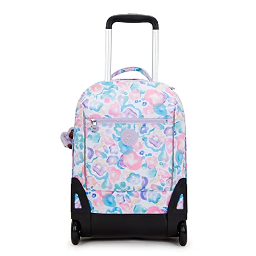 Kipling Sari, Kinder-Rucksack mit 2 Rädern, groß, Aqua Flowers, Einheitsgröße, Sari von Kipling