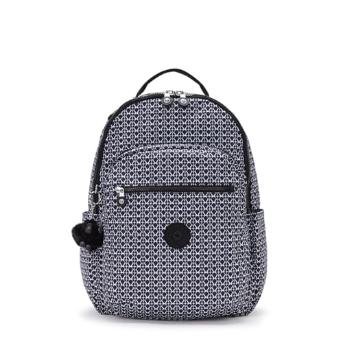 Kipling Seoul Laptop-Rucksack für Damen, 38,1 cm (15 Zoll), langlebig, geräumig, mit gepolsterten Schultergurten, integrierter Schutzhülle, Signaturdruck, 12.75''L x 17.25''H x 8''D, Seoul 15 von KIPLING KIPLING