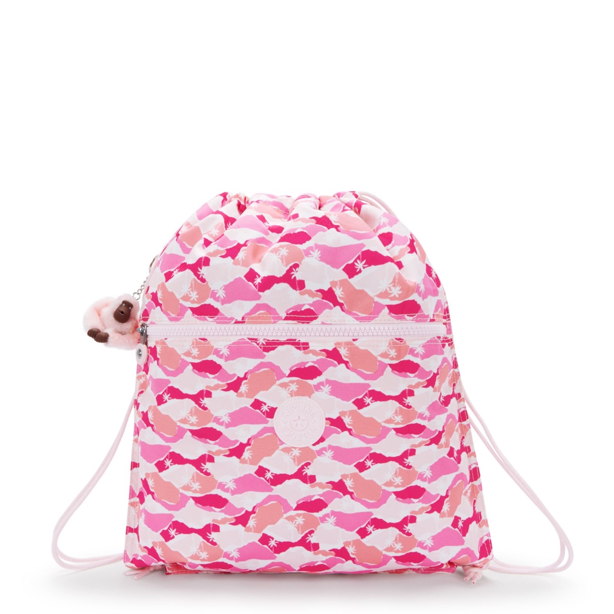 Kipling Supertaboo large drawstring bag-Pink Palm von Kipling