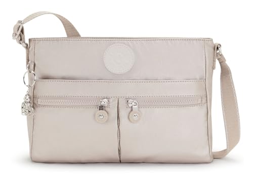 Kipling New Angie Kleine Umhängetasche, Metallic Glow (Silber) von Kipling