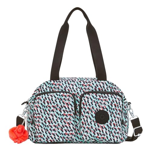 Kipling COOL DEFEA Mittelgroße Schultertasche, Abstract Print (Weiß) von Kipling