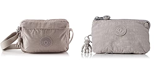 Kipling Womens Abanu Crossbody, Grau Gris, 20x13.5x7.5 cm (B x H x T) Womens Creativity S Pouches/Cases, Grau Gris, 4x14.5x9.5 cm von Kipling