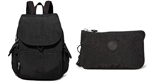 Kipling Womens City Pack Backpacks, Schwarz Noir, 18.5x32x37 cm Womens CREATIVITY L POUCHES/CASES, Schwarz Noir, 4x18.5x11 cm von Kipling