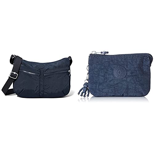 Kipling Womens IZELLAH Crossbody, Blue Bleu 2, 12x33x23 cm + POUCHES/CASES CREATIVITY S Blue Bleu 2 von Kipling