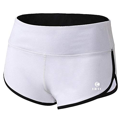 Kipro Damen Schlafanzug Lässige Elastische Nahtlose Komfortabel Sport Shorts Weiß XS von Kipro