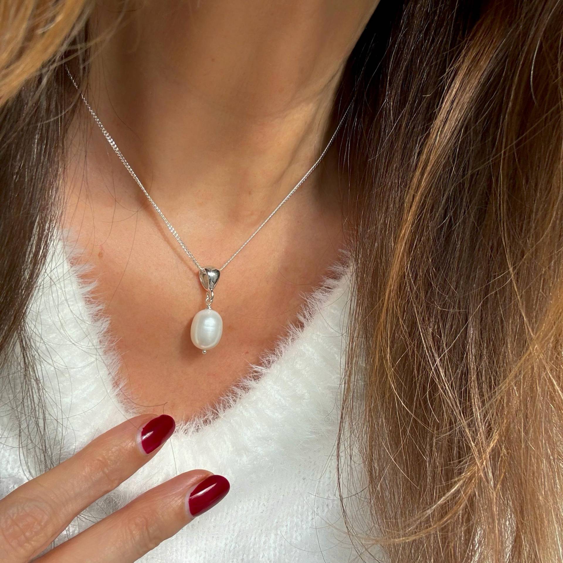 Barock Perle Mit Kette 925 Sterling Silber Barock Perle Mit Kette 925 Sterling Silber von KiraMiraJewelry