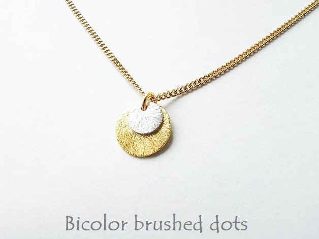 Bicolor Plättchen Kette 925 Silber Vergoldet Bicolor Plättchen Kette 925 Silber Vergoldet von KiraMiraJewelry