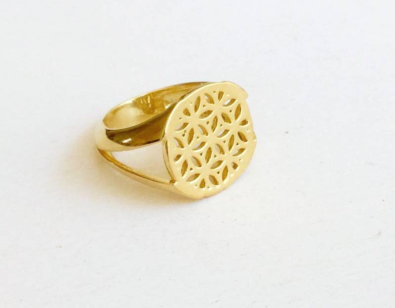 Blume Des Lebens Ring 925 Vergoldet Blume Des Lebens Ring 925 Vergoldet von KiraMiraJewelry