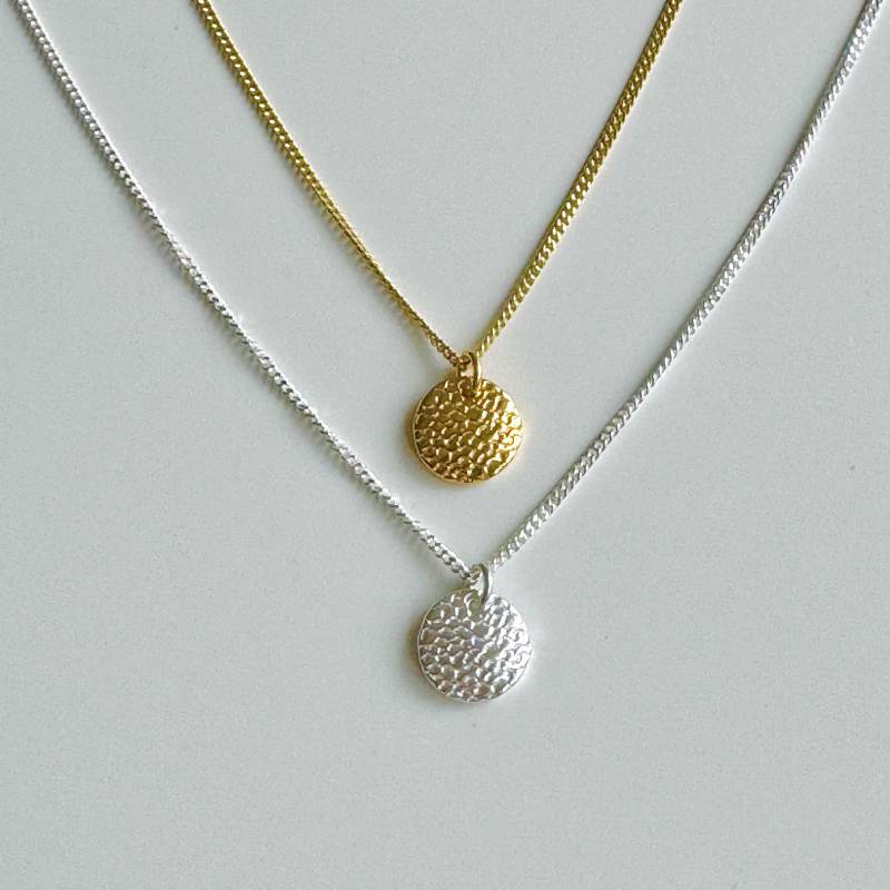 Hammered Dot Kette 925 Sterling Silber/Vergoldet Hammered Dot Kette 925 Sterling Silber/Vergoldet von KiraMiraJewelry