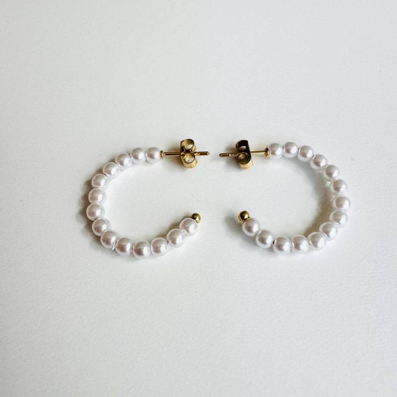 Mother Of Pearl Creolen Ohrringe Mother Of Pearl Creolen Ohrringe von KiraMiraJewelry