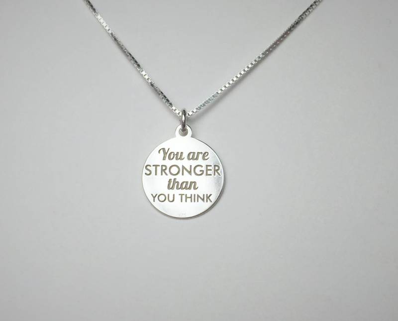 Plättchen Spruchkette 925 Silber von KiraMiraJewelry