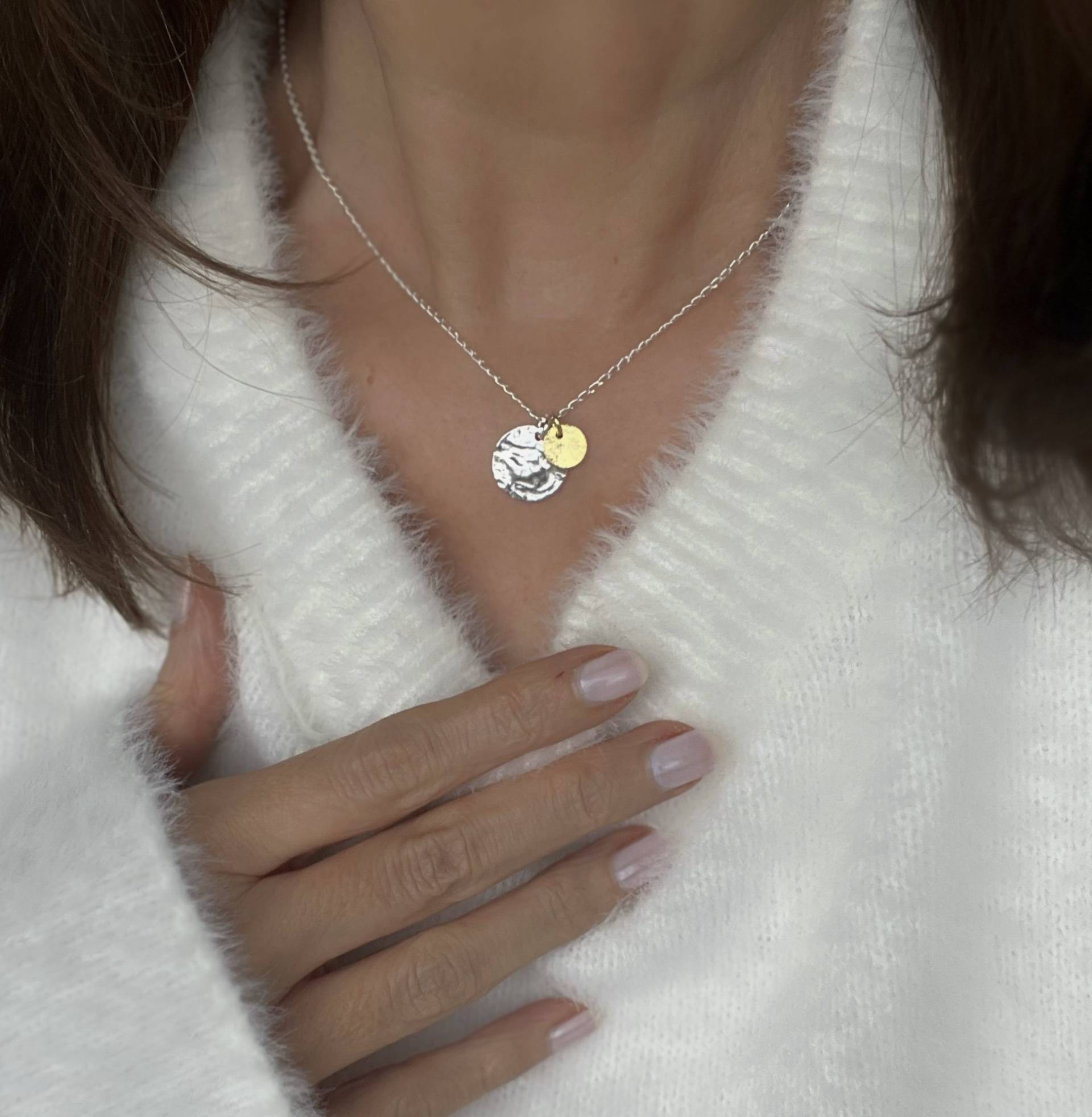 Structure Dots Kette 925 Sterling Silber /Teilvergoldet Structure Dots Kette 925 Sterling Silber /Teilvergoldet von KiraMiraJewelry
