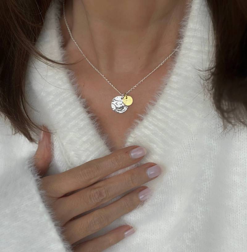 Structure Dots Kette 925 Sterling Silber /Teilvergoldet Structure Dots Kette 925 Sterling Silber /Teilvergoldet von KiraMiraJewelry