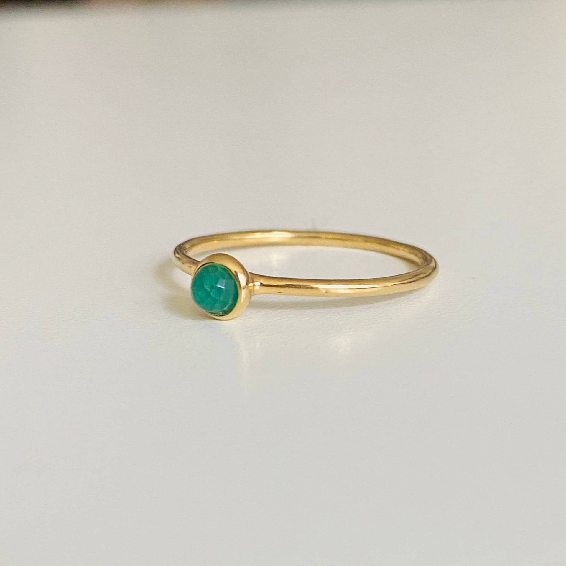 Zarter Stapelring Mit Achat 925 Sterling Silber Vergoldet Zarter Stapelring Mit Achat 925 Sterling Silber Vergoldet von KiraMiraJewelry