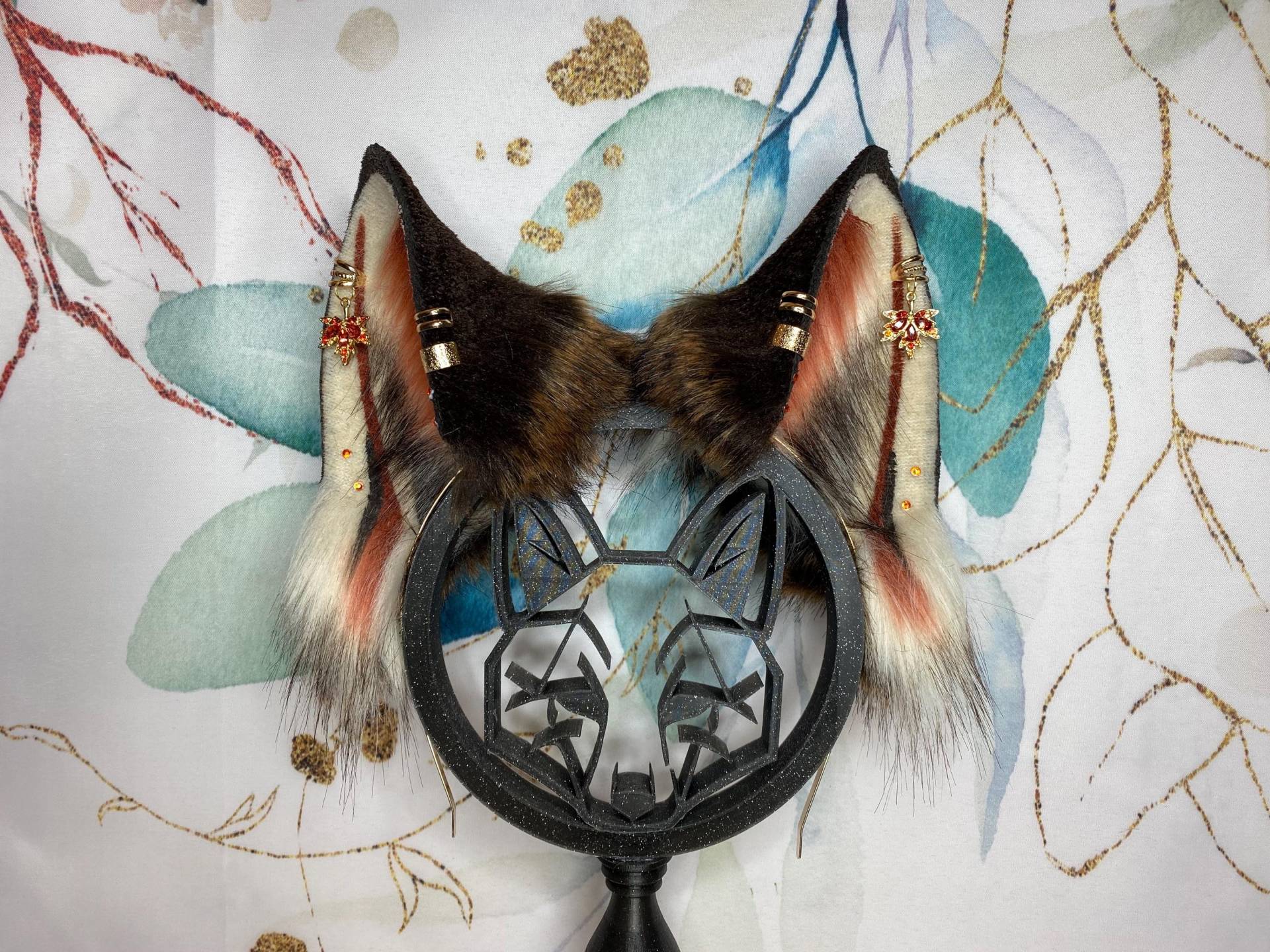 Autumn Fox Ears Made Of Fauxfur Handmade For Cosplay, Therian, Streamer, Furry, Petplay, Roleplay, Fursuit Wearable As Headband von Kirasfoxburrow