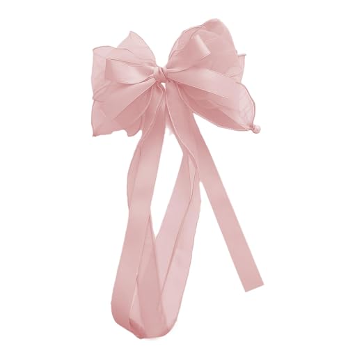 Haarspangen mit Schleife, große Haarschleifen für Damen - Modische Haarspangen mit Schleife für Damen | Schleifen-Haarspange mit langem Schwanz, Haarschmuck für Dating, Geschäftsreisen, Camping von Kirdume