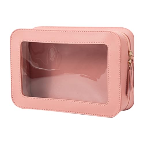 Klare Kosmetiktasche, transparente Make-up-Tasche | Kosmetiktaschen Aufbewahrungstasche Reißverschlusstasche - Tragbarer Make-up-Organizer, Kulturbeutel, wasserdichte Reisetasche, Make-up-Organizer, R von Kirdume