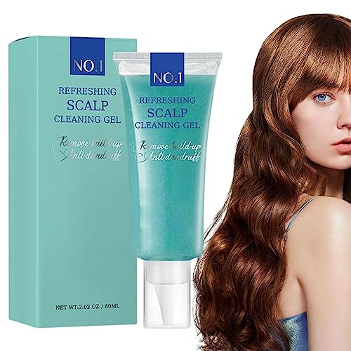 Kopfhaut-Reinigungsshampoo | Natürliches 60 ml Shampoo-Gel für fettiges Haarwachstum für Männer,Bio-Shampoo für gemischte Empfindlichkeit, alle Haartypen Kirdume von Kirdume