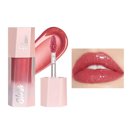 Lippenölglanz,Wasserfester Lipgloss für Frauen - Transparenter Lippenbalsa, langanhaltender Lipgloss-Glitzer für Lippen, Make-up, Dating, Shopping-Partys Kirdume von Kirdume