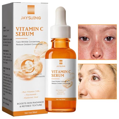 Vitamin-C-Essenz | Vitamin-C-Gesichtsseren für Frauen | 30 ml Gesichtsseren zur Hautpflege, reduzieren das Auftreten von feinen Linien, Sonnenschäden und Altersflecken Kirdume von Kirdume