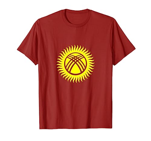 Kirgisistan Flagge Top Kirgisische Flaggen für Damen Herren T-Shirt Kirgisistan Flagge Top Kirgisische Flaggen für Damen Herren T-Shirt von Kirgisistan Flagge T-Shirt Co.