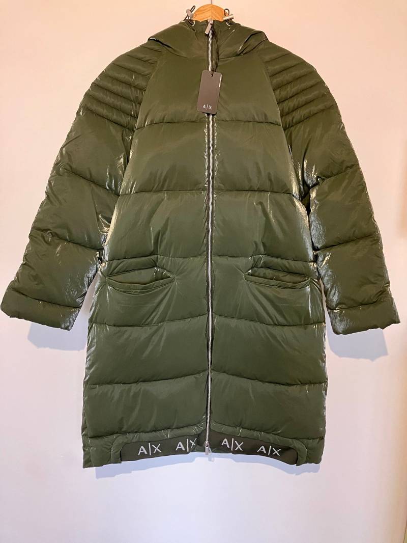 Armani Exchange Vintage Cabin Lange Daunenjacke Militärgrün L von KiriAntiques