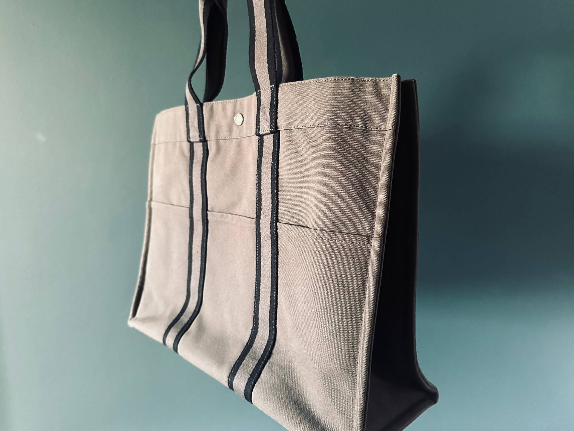 Hermes Vintage Gm Fourre Tout Canvas Tasche von KiriAntiques