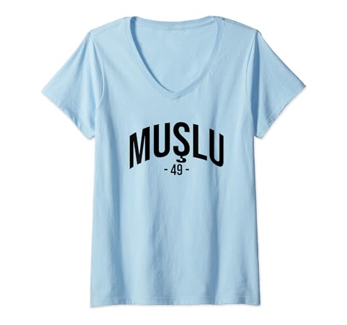 Damen 49 Mus Türkei Bulanik Hasköy Korkut Malazgirt Türkiye T-Shirt mit V-Ausschnitt Damen 49 Mus Türkei Bulanik Hasköy Korkut Malazgirt Türkiye T-Shirt mit V-Ausschnitt von Kirk Dokuz Mus