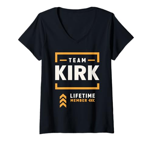 Damen Team Kirk Lifetime Mitglied T-Shirt mit V-Ausschnitt Damen Team Kirk Lifetime Mitglied T-Shirt mit V-Ausschnitt von Kirk Personalized Name Apparel Cld