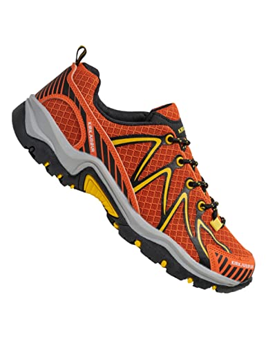 Kirkjubøur® Makalu atmungsaktive Unisex Outdoor Schuhe. Wanderschuhe mit Flexibler Sohle und hoher Dämpfung, in vielen Farben (orange, eu_Footwear_Size_System, Adult, Numeric, medium, Numeric_40) von Kirkjubøur