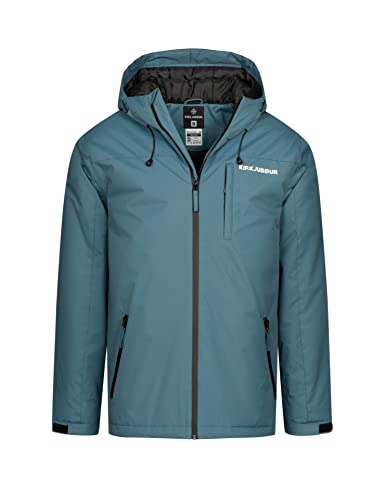 Kirkjubøur® Skadi Herren Skijacke mit Kapuze und Schneefang, wasserabweisendes Material, lockere Passform, optimaler Wind- und Wetterschutz (as3, alpha, l, regular, regular, Blau) von Kirkjubøur