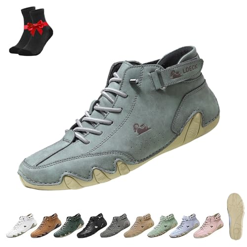 Alpaka-Barfußschuhe, wasserdichte und schmerzlindernde Barfußschuhe aus Leder for Männer und Frauen, Freizeitschuhe for den Außenbereich(Green,38 EU) von Kirposh