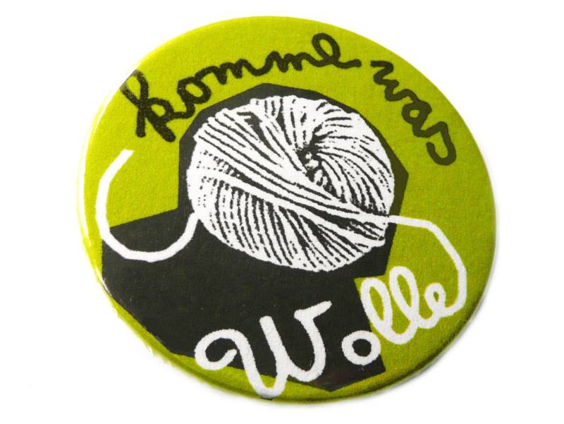 Button, Magnet, Taschenspiegel Oder Flaschenöffner, Komme Was Wolle, Handgemacht von KirschbluetenTsunami