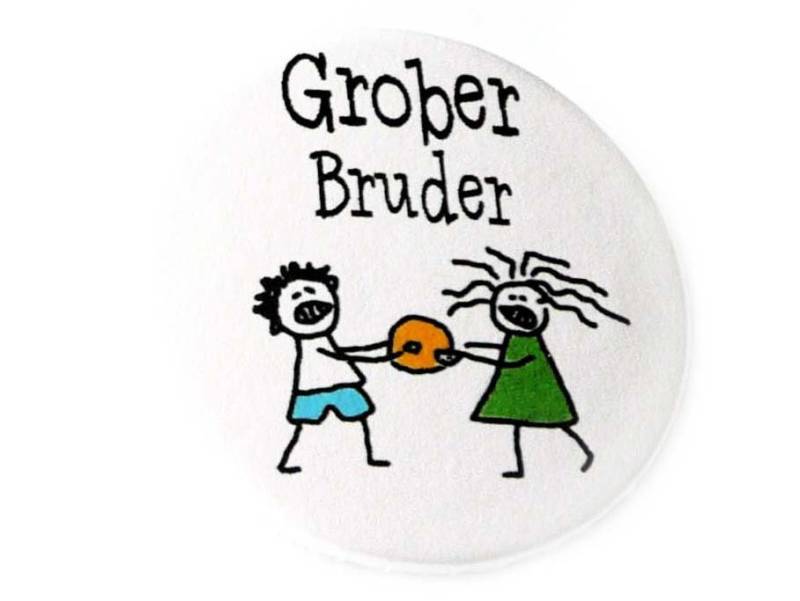 Grober Bruder, Button, Magnet, Taschenspiegel Oder Flaschenöffner. Handgemacht Grober Bruder, Button, Magnet, Taschenspiegel Oder Flaschenöffner. Handgemacht von KirschbluetenTsunami