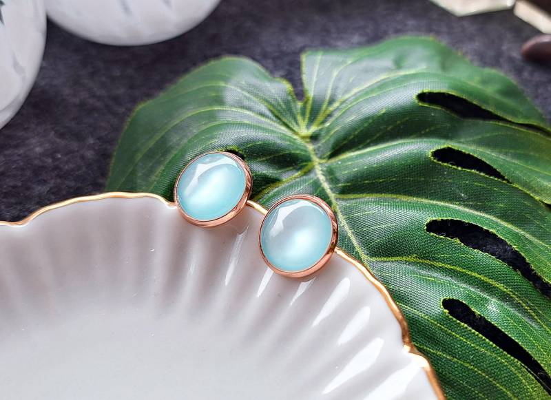 Ohrstecker Ohrringe "Mirror Dots" in Bronze Silber Gold Rosegold Kupfer - Mit 12mm Cabochons Weiß Klar Rot Flieder Blau Orange Ohrstecker Ohrringe "Mirror Dots" in Bronze Silber Gold Rosegold Kupfer - Mit 12mm Cabochons Weiß Klar Rot Flieder Blau Orange von KirschrotTreasury