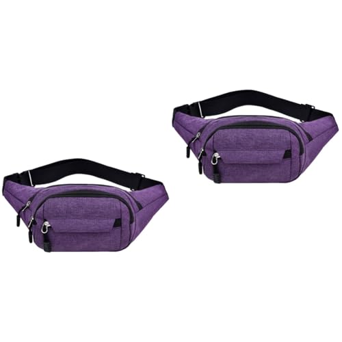 Kisangel Geldbörsen 2st Sport-gürteltasche Brieftasche Umhängetasche Erdfarben Mann Violett Bilden Sportzubehör von Kisangel