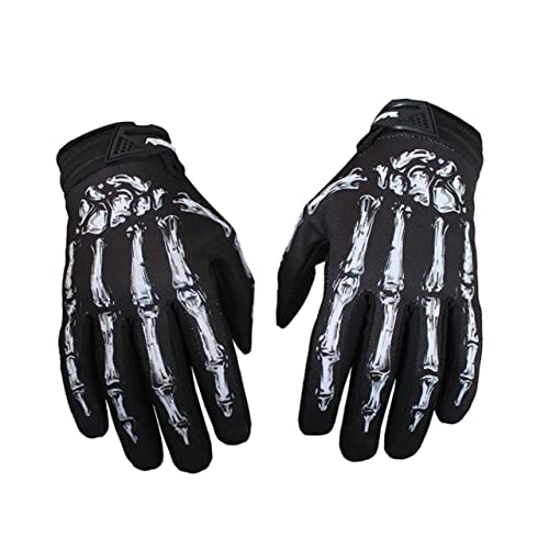 Kisangel 1 Paar -Handschuhe Skelett-Handschuhe Fahrrad-Handschuhe Gruselige Handschuhe Für Erwachsene Totenkopf-Pfoten-Handschuhe Unisex-Handschuhe Fahrrad Weiße Herren- Und von Kisangel