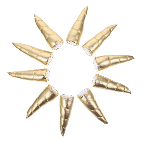 Kisangel 10 Stück Teiliges Kompakte Einhorn Horn Deko Goldfarben DIY Haarschmuck Zubehör für Kreative Kopfbedeckungen Mädchen Party Bastelmaterial Kisangel 10 Stück Teiliges Kompakte Einhorn Horn Deko Goldfarben DIY Haarschmuck Zubehör für Kreative Kopfbedeckungen Mädchen Party Bastelmaterial von Kisangel