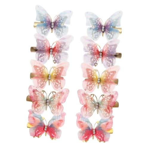 Kisangel 10stücke Schmetterlings-haarspange Schmetterling-haarspangen Für Damen Mädchen Junge Mädchen Mit Schmetterlings-design Für Zeremonien Geburtstage Hochzeiten Alltag von Kisangel