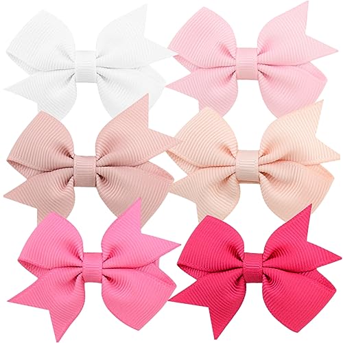 Kisangel 12 Stück Schleife Haarnadel Schleifen für kleine Mädchen Mini-Haarspangen Mädchen Haarzubehör Clips Schleifenhaarspangen kleine schleifen haarspangen Gerippter Gürtel aus Polyester von Kisangel