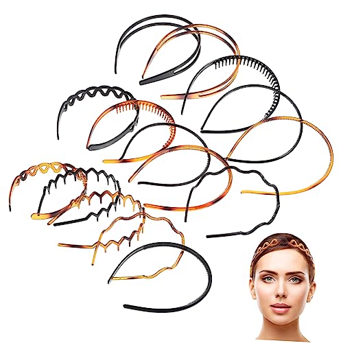 Kisangel 15st Retro-stirnband Mit Zähnen Haarbänder Mit Zähnen Dünne Stirnbänder Für Frauen Haarband Frühlingswelle Stirnbänder Für Sportliche Damen Haarschmuck Fräulein Plastik Mode Gebiss von Kisangel