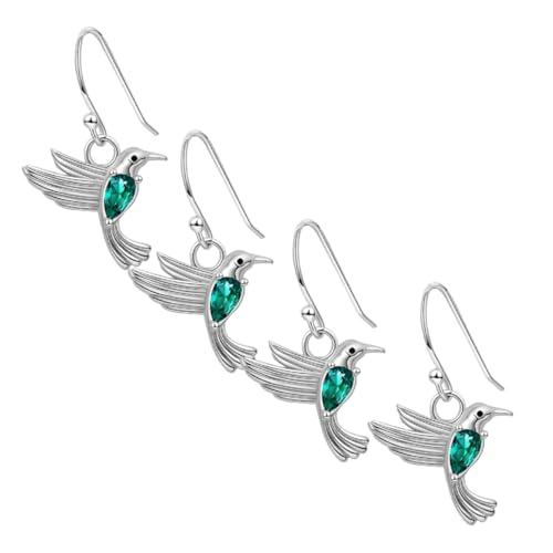 Kisangel 2paare Ohrringe Mit Hängendem Design Grünen Zirkonia-schmuck Für Frauen Als Für Mutter Und Tochter Täglicher Gebrauch Robuste Qualität von Kisangel