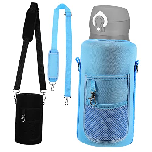 Kisangel 2 STK Topfdeckel Cross-Body-Schlinge Flaschenabdeckungsbeutel Wasserflasche Weinbecherhalter Sport Wasser Trinkflaschenhalter Mit Gurt Neopren Verbrühungsschutz Kind Schutzhülle von Kisangel