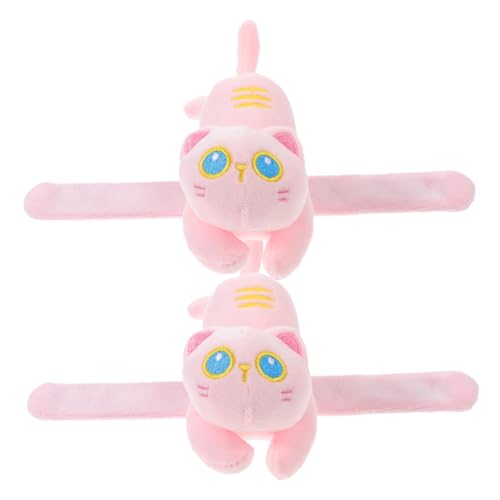 Kisangel 2 Stück Slap Armbänder Niedliche Katzen Handgelenk Spielzeuge für Partys Tier Themenfeiern und Geburtstagsfeiern und Bequem Einfach Lagern von Kisangel