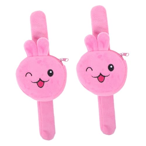 Kisangel 2 Stück Slap Armband mit Süßem Hasenmotiv Weiches Material Vielseitig Tragbar als Partyzubehör und Kleines Portemonnaie Geeignet für Mädchen und Jungen für Geburtstagsfeiern und von Kisangel