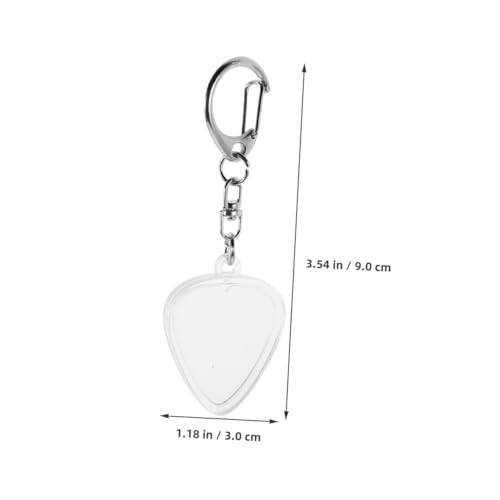 Kisangel 2 Stück Teiliges Gitarrenplektrum Halter Schlüsselanhänger Transparenter Leichter Plektrum Organizer mit Hoher Transparenz Kompakte Aufbewahrungsbox für Gitarrenpicks Unterwegs von Kisangel