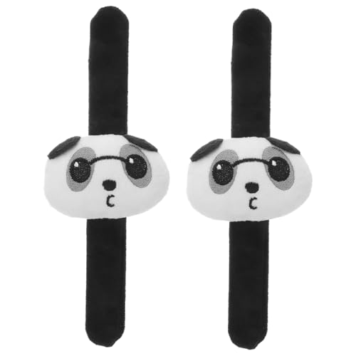 Kisangel 2 Stück Teiliges Panda Slap Armband aus Weichem Plüsch mit Hautfreundlicher Kinderfreundliches Einfach Anzulegendes Tier motiv Armband für Mädchen und Jungen Leicht und Bequem zu von Kisangel
